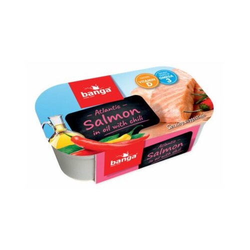 Banga fileti atlantskog lososa u ulju cilijem Slike