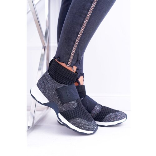 Kesi Women’s Sport Shoes Lu Boo With a Sock Brocade Black Phantom Cene