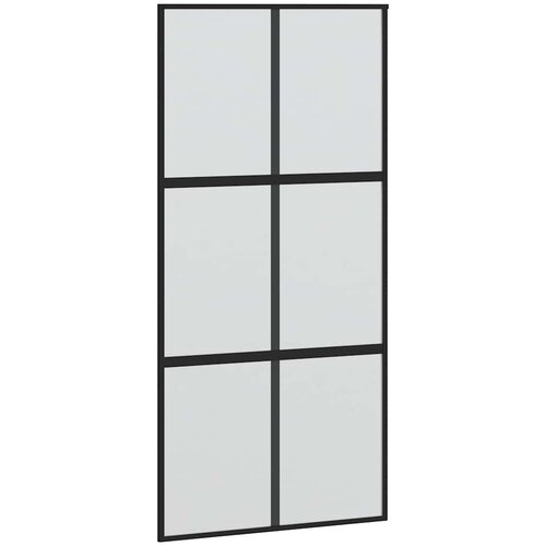  Klizna vrata crna 102,5x205 cm od kaljenog stakla i aluminija Slike