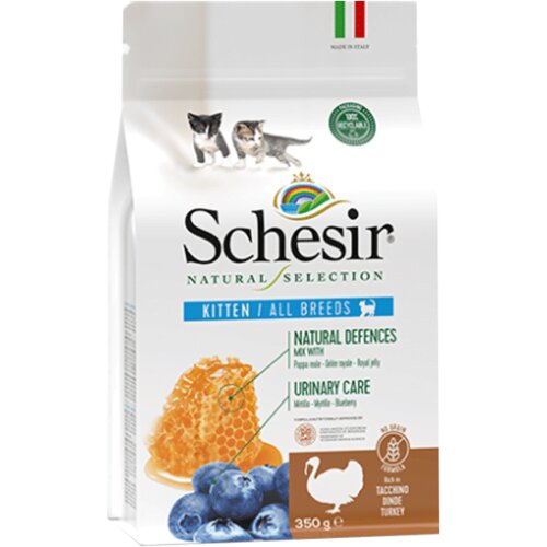 Schesir dry natural selection kitten sa ćuretinom 350 g Cene