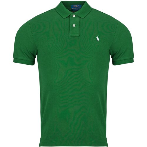 Polo Ralph Lauren Polo majice kratki rokavi POLO AJUSTE SLIM FIT EN COTON BASIC MESH Zelena Slike