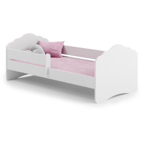 Kobi Furniture Fala - enojna postelja 140x70 bela, v kompletu z ograjo in vzmetnico, (20630386) Cene