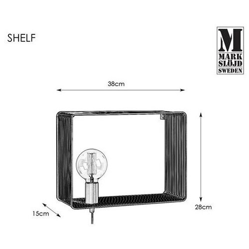 Marksl&amp;ouml;jd 107814 - Zidno svetlo SHELF 1xE27/60W/230V Slike