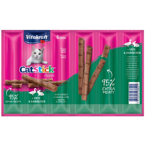 Vitakraft Cat Stick Classic - Raca & zajec (6 x 6 g) Cene