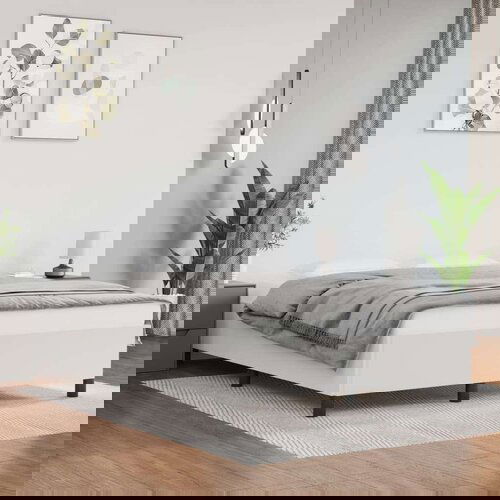  Posteljni okvir bel 140x190 cm umetno usnje, (20725856) Slike