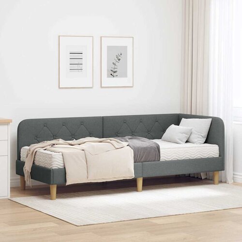  Kutni okvir kreveta Tamno siva 80 x 200 cm tkanina Cene