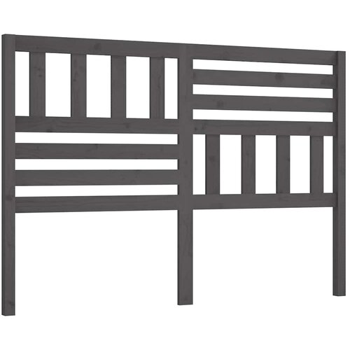  Uzglavlje za krevet sivo 166 x 4 x 100 cm od masivne borovine Slike