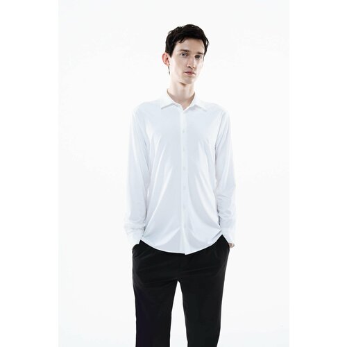 Defacto Slim Fit Polo Neck Jersey Long Sleeve Shirt Slike