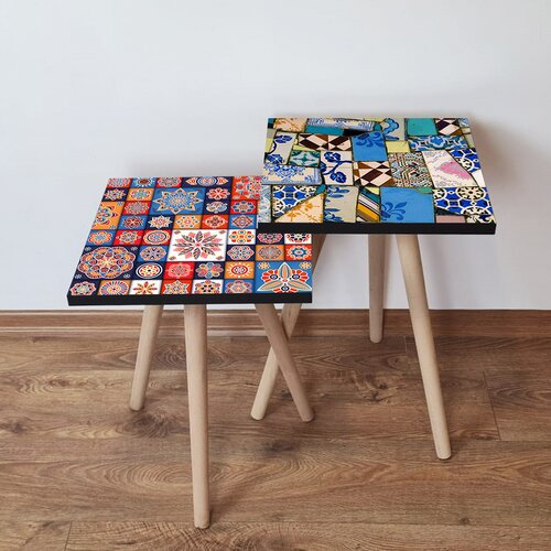 Hanah home Set 2 stočića 2Shp510 Multicolor Cene