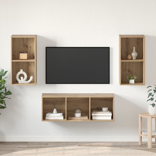 vidaXL Set TV stalka hrast artisan 37 x 37 x 107 cm Konstruirano drvo Cene