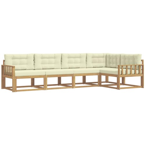 vidaXL Zunanja garnitura za sedenje 4 pcs Bela in krem Poliester, (5000280763) Cene