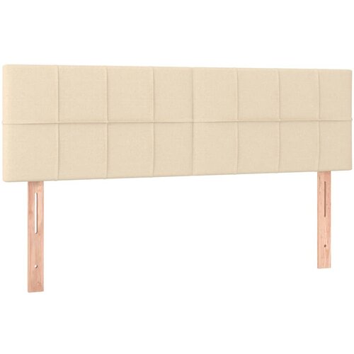  Krevet s oprugama i madracem krem 140 x 190 cm od tkanine Slike