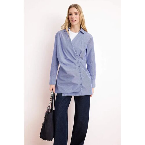 Trendyol Modest Ženska košulja Tctss26Tg00029, Plava Cene