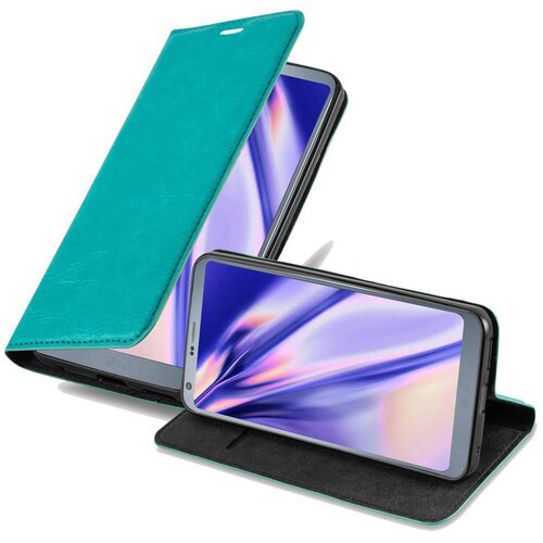 Cadorabo Ohi&scaron;je, združljivo z LG G6 v bencinsko turkizna - Za&scaron;čitni ovitek z magnetnim zapiranjem, stoječo funkcijo in režo za kartice, (20548706) Cene