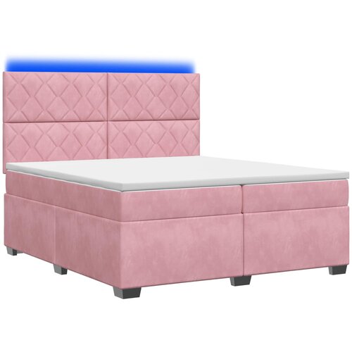  Boxspring krevet s madracem Ružičasta 200 x 200 cm Bar&amp;scaron;un Slike