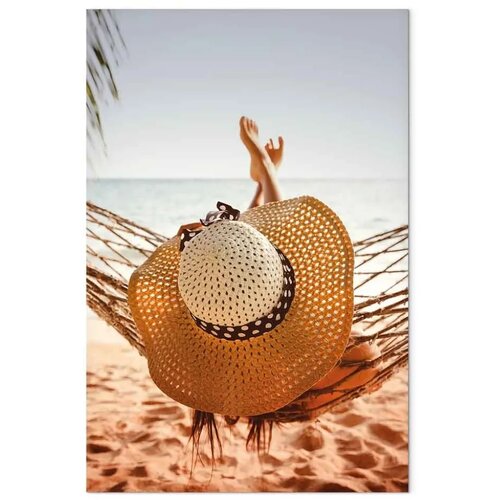  Slika - Hammock on the Beach (1 Part) Vertical 20x30 Na talijanskom platnu Slike