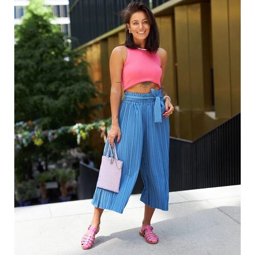 UR/CEO Blue wide pleated pants Longo Cijene