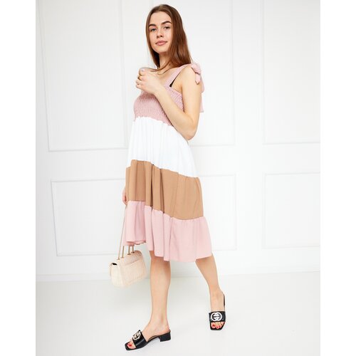 Resti Pink women's dress with tied straps - Clothing Cijene