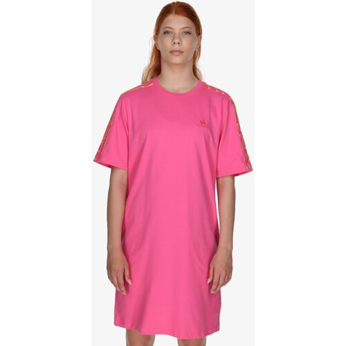 Adidas Pamučna haljina boja: ružičasta, mini, oversize Slike