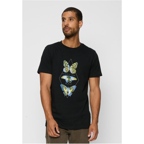 Mister Tee Black T-shirt Butterfly Night Slike