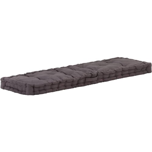 VidaXL Talna sedežna blazina za paleto bombaž 120x40x7 cm antracitna, (20623650) Slike