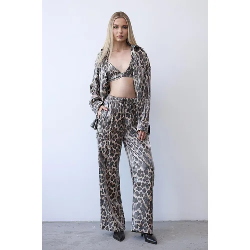 Trendyol Multicolored Leopard Print Trousers