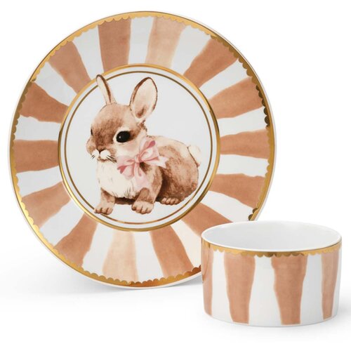  Porcelanski set za jelo Bunny Darling, Braon Slike