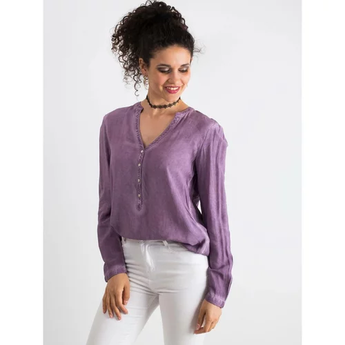Fashion Hunters Loose purple viscose blouse