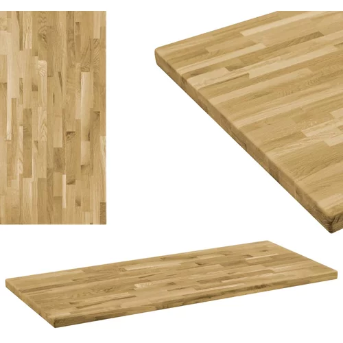 MM Površina za mizo trden hrastov les pravokotna 44 mm 100x60 cm