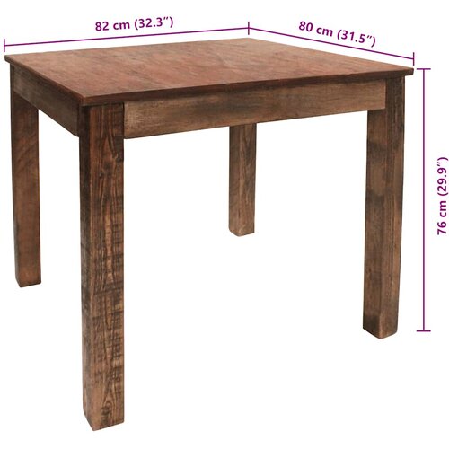  Blagovaonski stol od mije&amp;scaron;anog recikliranog drva 82x80x76 cm Slike