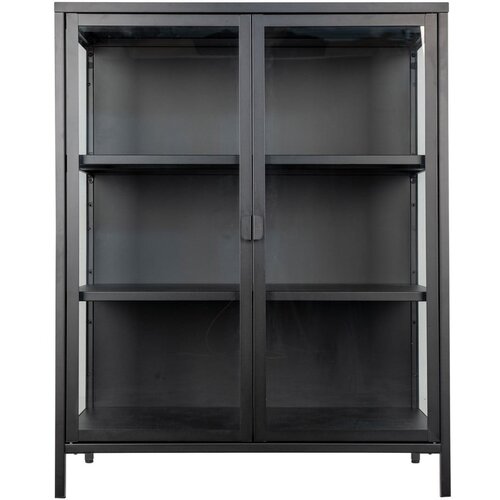 House Nordic Črna kovinska vitrina 80x101,5 cm Brisbane – Cene