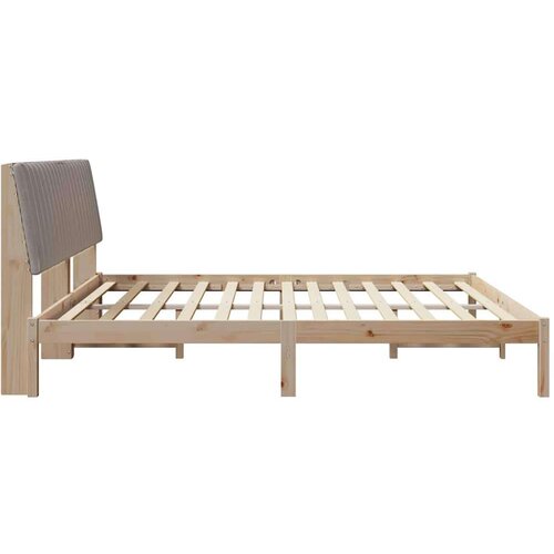  Okvir za krevet s uzglavljem Smeđa 200 x 200 cm tkanina Slike