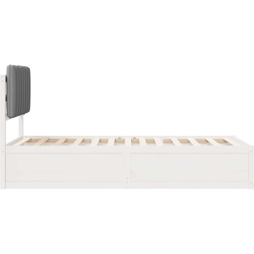 Krevetni okvir s tapiciranim uzglavljem Svijetlo siva Svjetlosiva 205.5 x 95.5 x 93 cm Slike