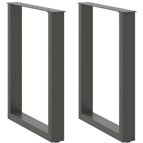 VidaXL Noge stolića za kavu U-oblika 2 kom antracit 70x(72-73)cm čelik Slike