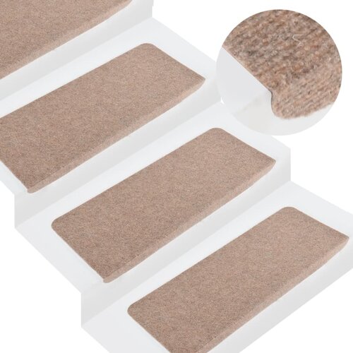 vidaXL Samoljepljivi otirači za stepenice 15 kom 65 x 28 cm bež Cijene