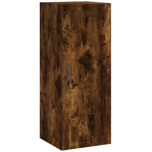  Visoka komoda dimljeni hrast 34,5x34x180cm konstruiranog drva Slike