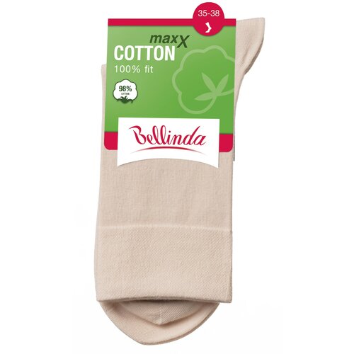 Bellinda COTTON MAXX LADIES SOCKS - Women's Cotton Socks - White Cene