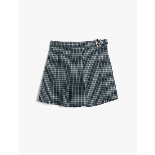 Koton Pleated Shorts Skirt Buckle Detailed Slike