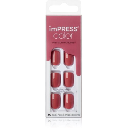 Kiss imPRESS Color Short umetni nohti Platonic Pink 30 kos Cene