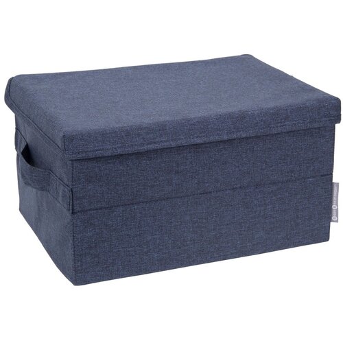 Bigso Box of Sweden Plava tekstilna kutija za pohranu s poklopcem 35x19x26 cm Soft Storage &amp;ndash; Slike