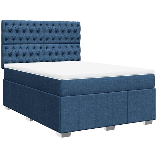 Maison Chic Box spring postelja - Vzmetna postelja z vzmetnico modra 140x190 cm blago SL5553, (21887397) Cene
