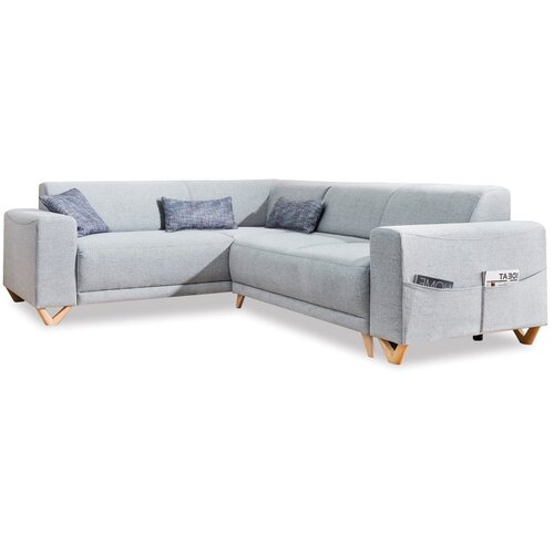 Miuform Svijetlo siva sklopiva/s prostorom za odlaganje kutna garnitura (s lijevim kutom/u obliku slova L) Classy Sophie &amp;ndash; Slike