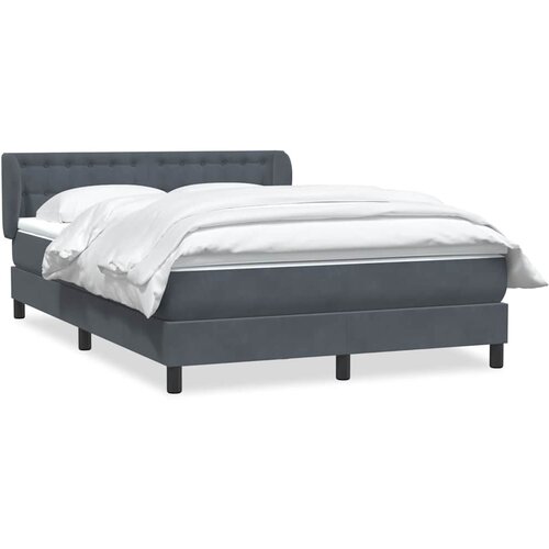 VidaXL Boxspring - Krevet s oprugama i madracem tamnosivi 160x210 cm bar&amp;scaron;unasti - Tamno siva 160 x 210 cm gumbi Slike