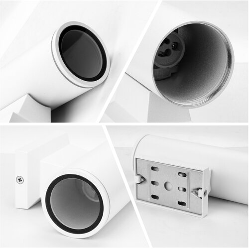 Aigostar Spolja&amp;scaron;nja zidna lampa 2xGU10/230V bela IP65 okrugla Slike