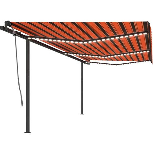  Automatska tenda sa senzorom LED 6 x 3 m narančasto-smeđa Slike