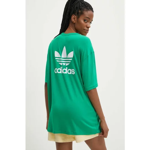 Adidas Kratka majica ženska, zelena barva, IR8063
