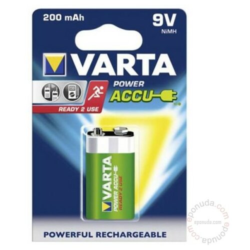 Varta Power Accu 9V blok 200mAh baterija za digitalni fotoaparat Slike