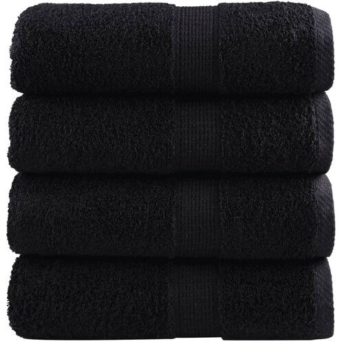 vidaXL Premium ručnici za pranje SOLUND 4 kom. crni 30x30 cm 600 g/m&sup2; - Crna 30 x 30 cm 4 Cijene