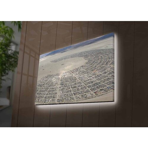 Wallity Slika sa LED osvetljenjem 4570DACTBURN-007, 45x70 cm Cene