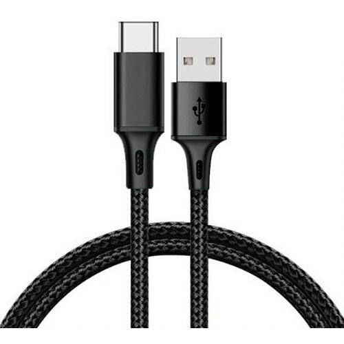  Podatkovni kabel Type C na USB 1m 3A QC 3.0 črn pleten Slike